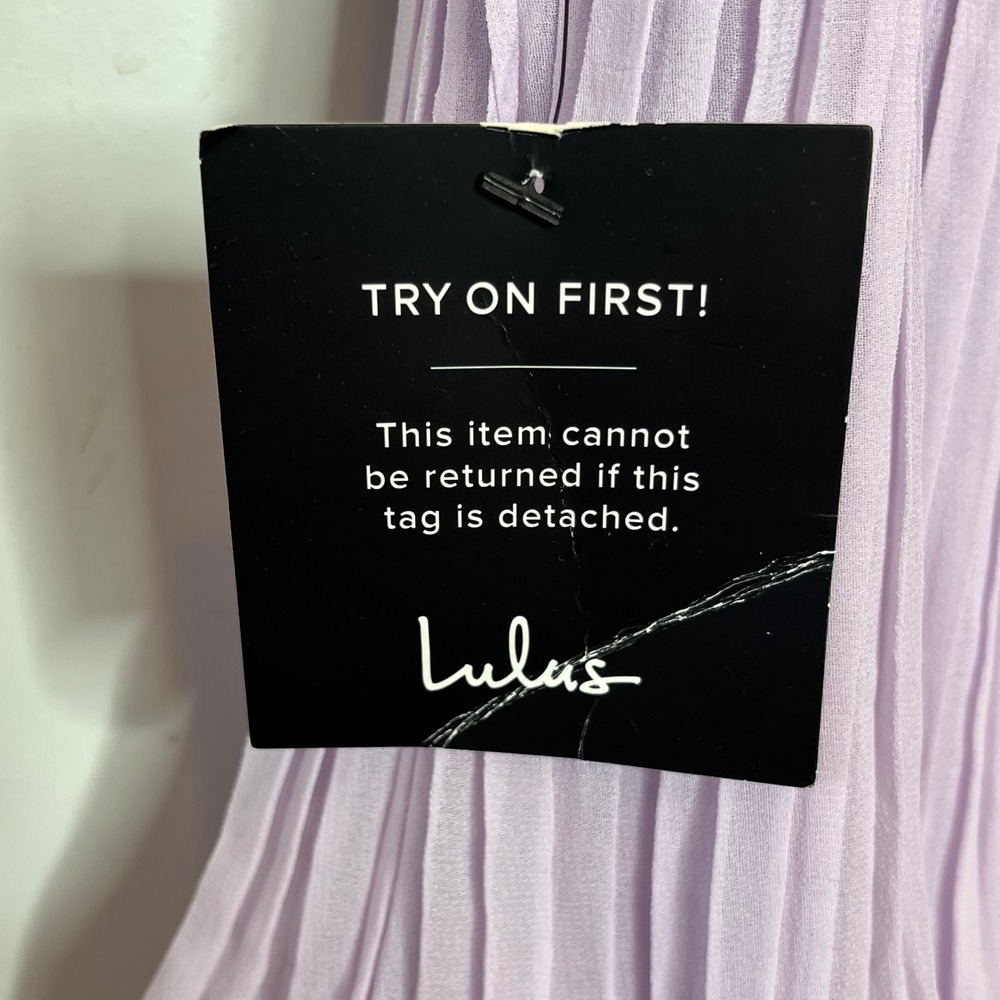 Lulus NEW Gala Ready Lavender Off-the-Shoulder Ruffle Midi Dress LARGE - Picture 8 of 10